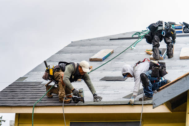 Professional Roofing technician working in Mona, UT